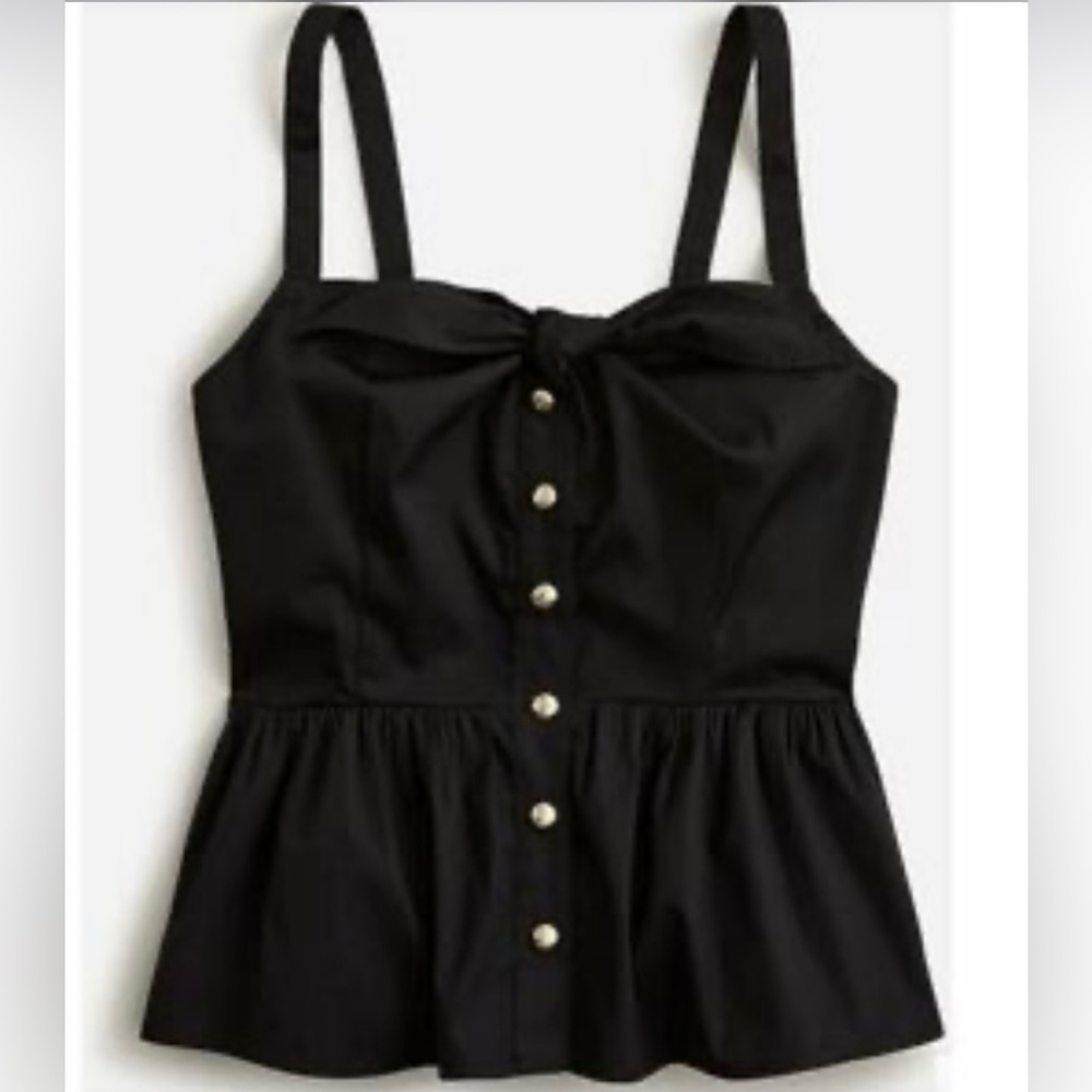 J. Crew Tiefront Buttonup Peplum Top size 2 brand new with tags